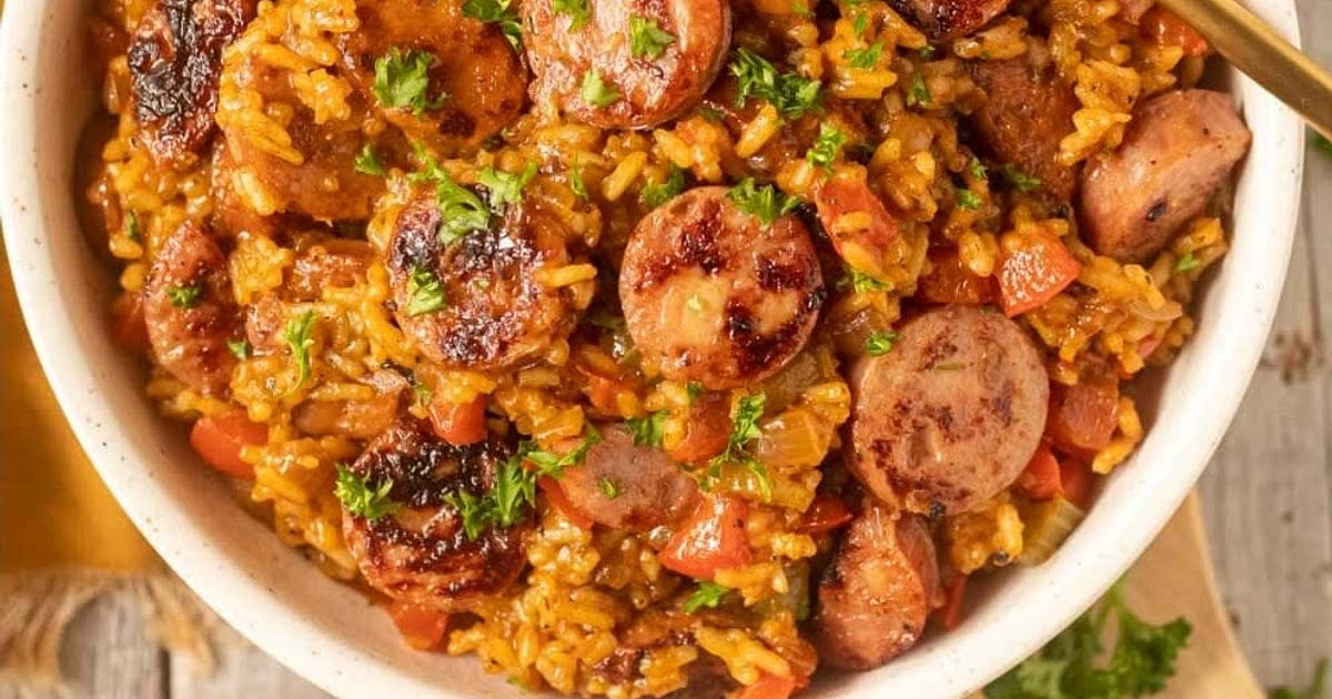 Cajun Dirty Rice with Sausage Recipe Whisk