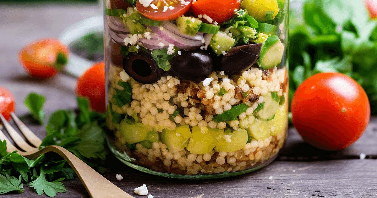 Mediterranean Couscous Salad in a Jar Recipe Samsung Food