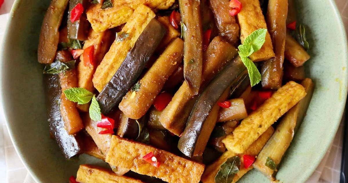 Kam Heong stir fry eggplant and tofu Recipe Samsung Food