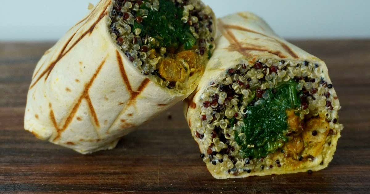Chickpea spinach wrap Recipe Samsung Food