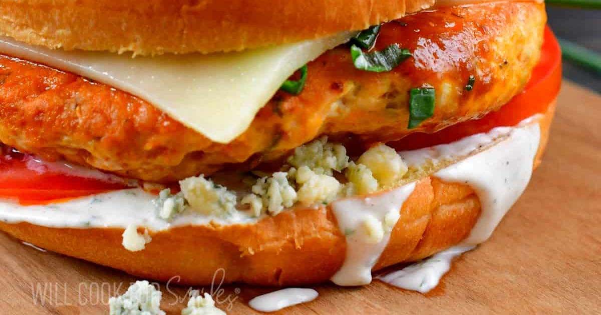 buffalo-chicken-burger-recipe-samsung-food