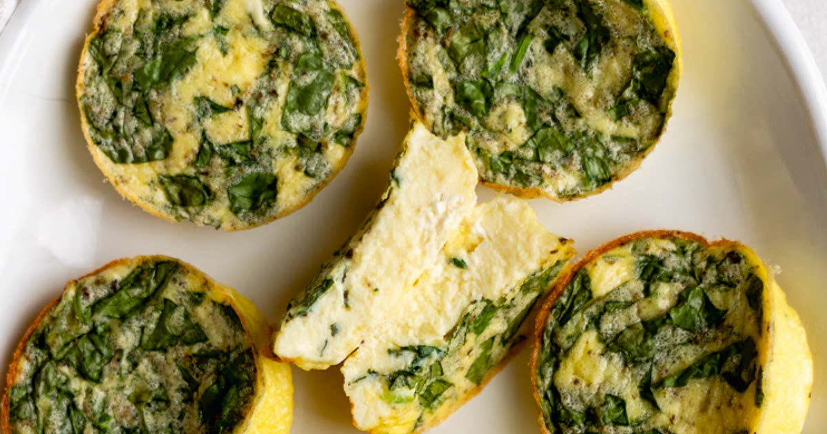 30 minute cottage cheese egg bites with spinach and feta recipe