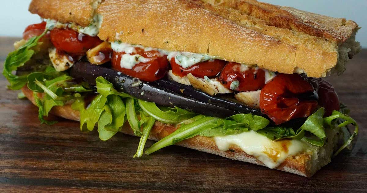 Chicken eggplant sandwich Recipe Samsung Food