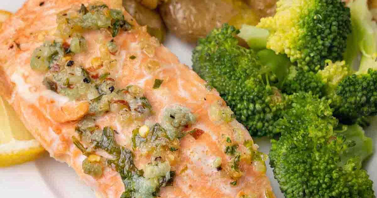 Baked Garlic Butter Salmon Recipe — Samsung Food