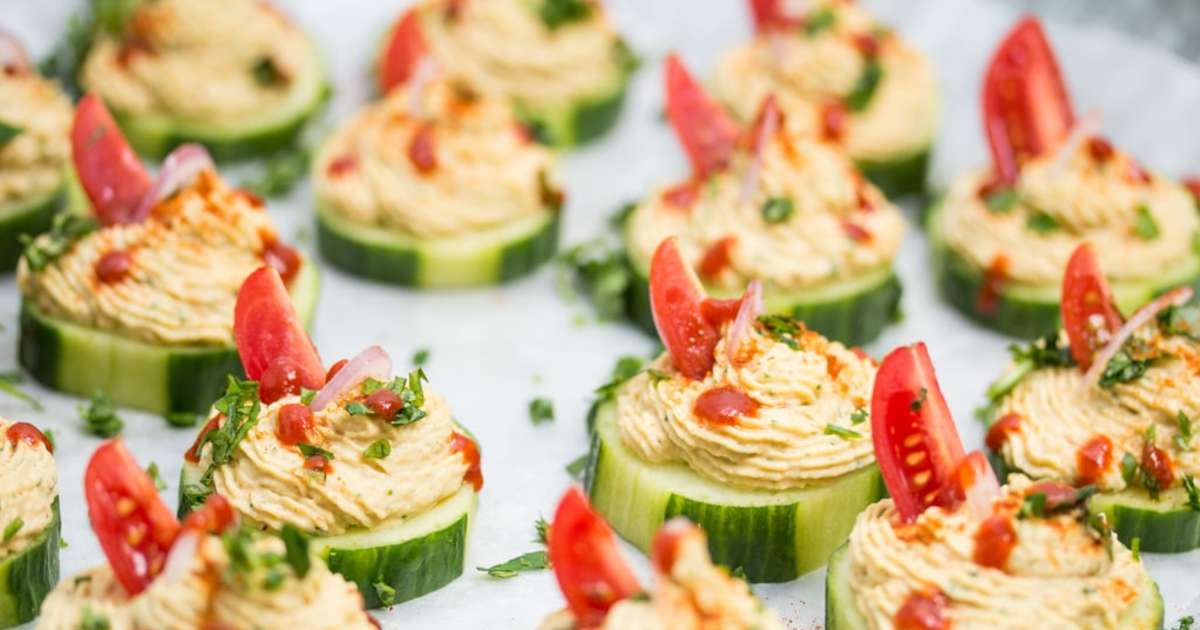 Falafel-Spiced Cucumber Bites Recipe — Samsung Food