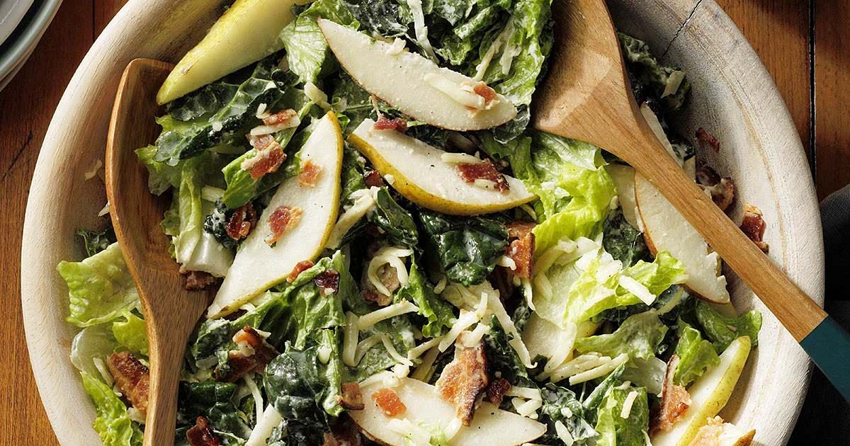 Bacon Pear Salad With Parmesan Dressing  