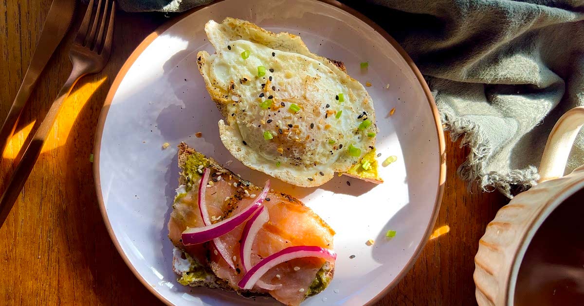 lox and eggs on toast (10 min breakfast) Recipe Samsung Food App