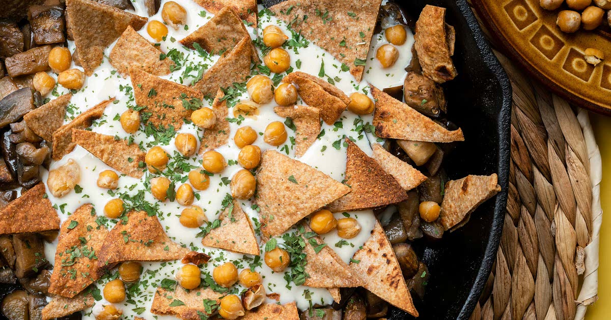 Vegan Palestinian Eggplant Fatteh Recipe Samsung Food