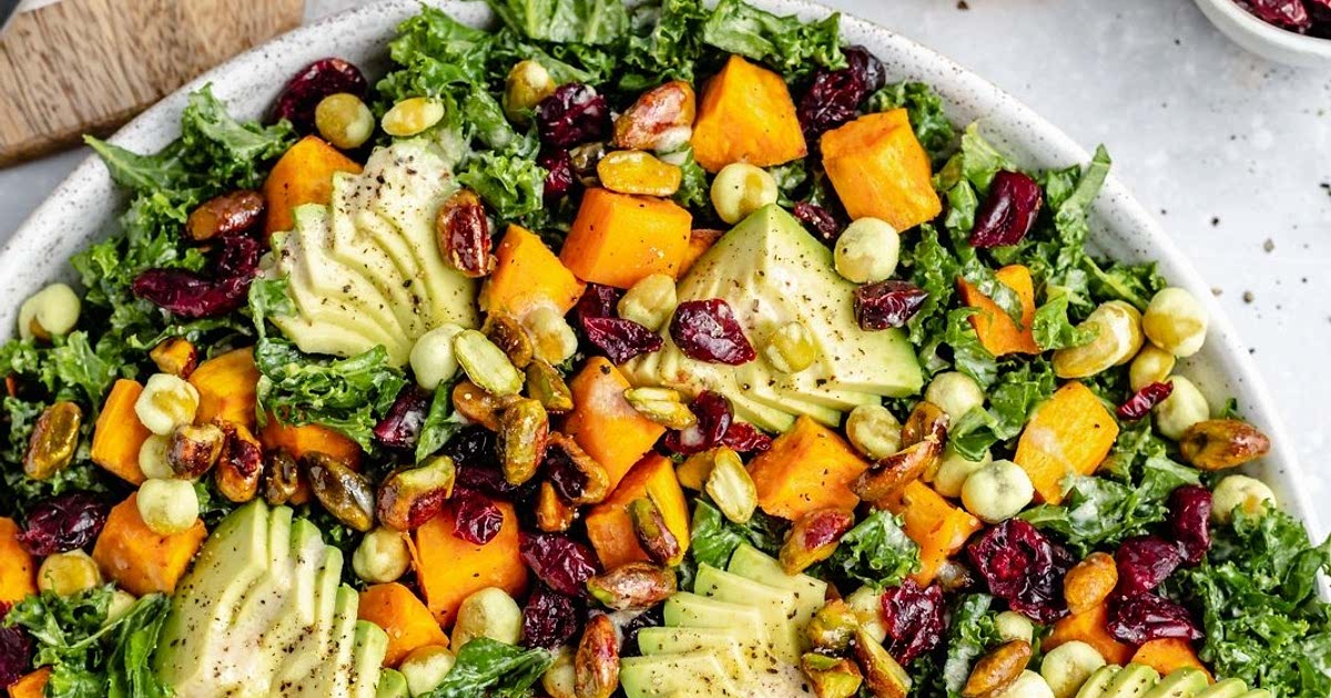California Roasted Sweet Potato Kale Salad Recipe Samsung Food