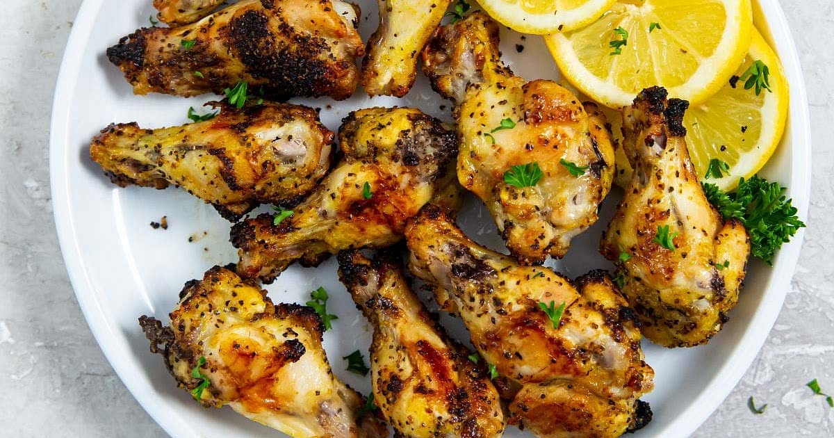 Air Fryer Lemon Pepper Chicken Wings Recipe Samsung Food