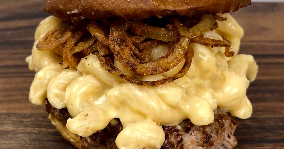 Mac and cheese Burger Recipe Samsung Food