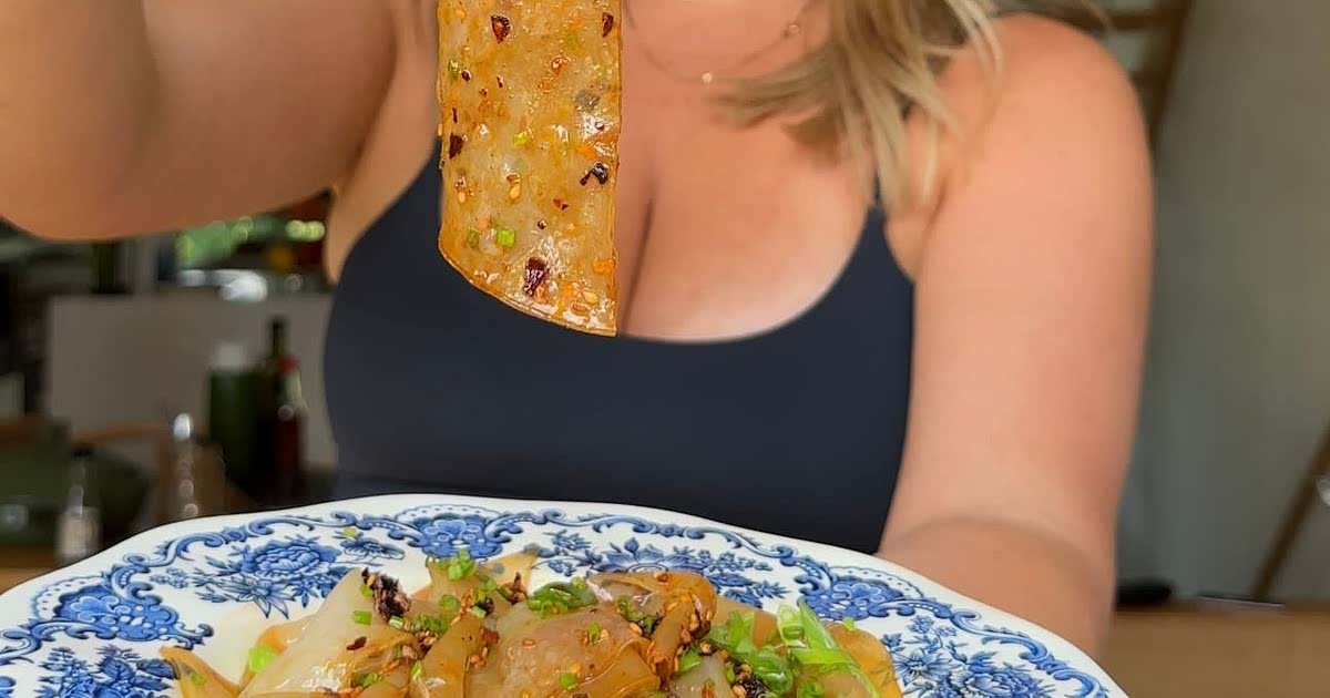 5 minute thick rice paper noodles 🌱 Recipe Samsung Food