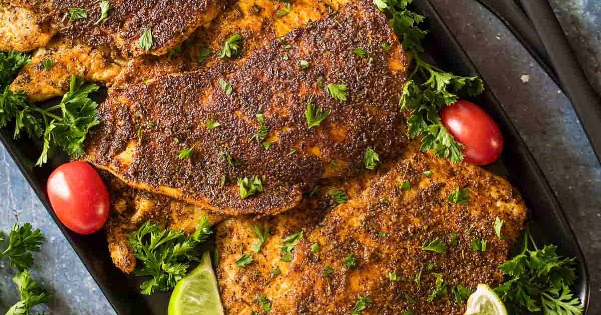 Cajun Blackened Chicken Cutlets