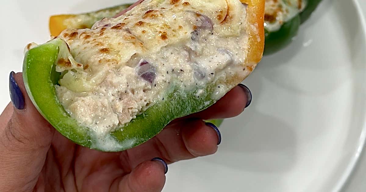 Bell pepper tuna melt Recipe — Samsung Food