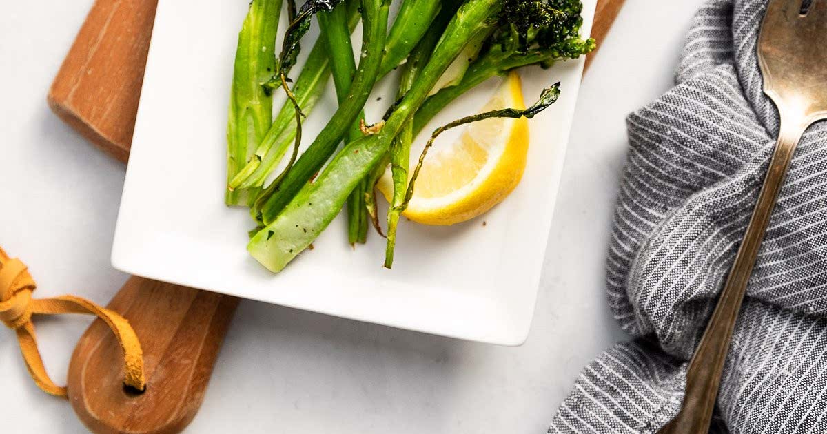10Minute Air Fryer Broccolini Recipe Whisk