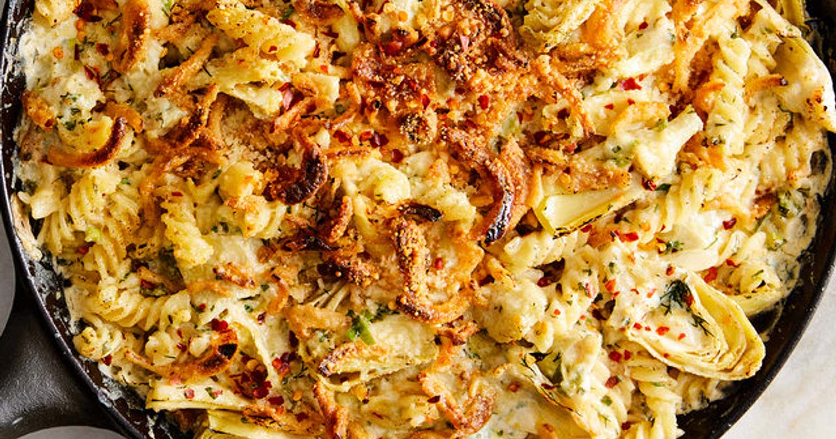 Baked Artichoke Pasta With Creamy Goat Cheese Recipe — Samsung Food