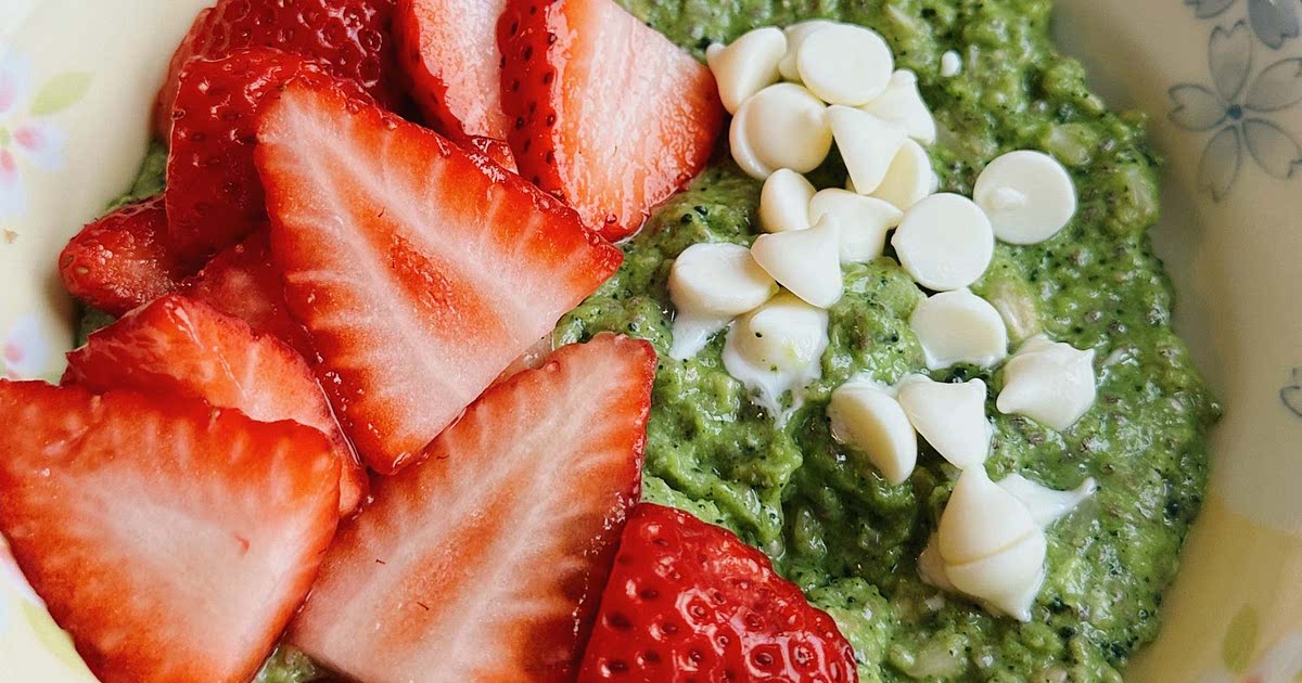 Matcha Oatmeal with White Chocolate + Marshmallow Recipe Samsung Food App