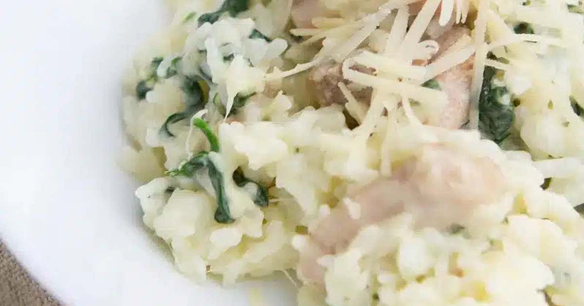 Creamy Spinach Chicken and Rice Recipe Samsung Food