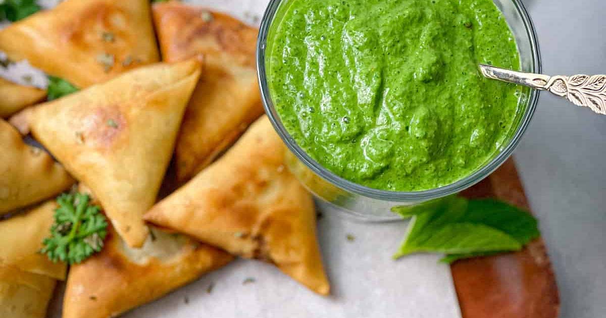 Cilantro Mint Chutney Green Chutney Recipe Samsung Food