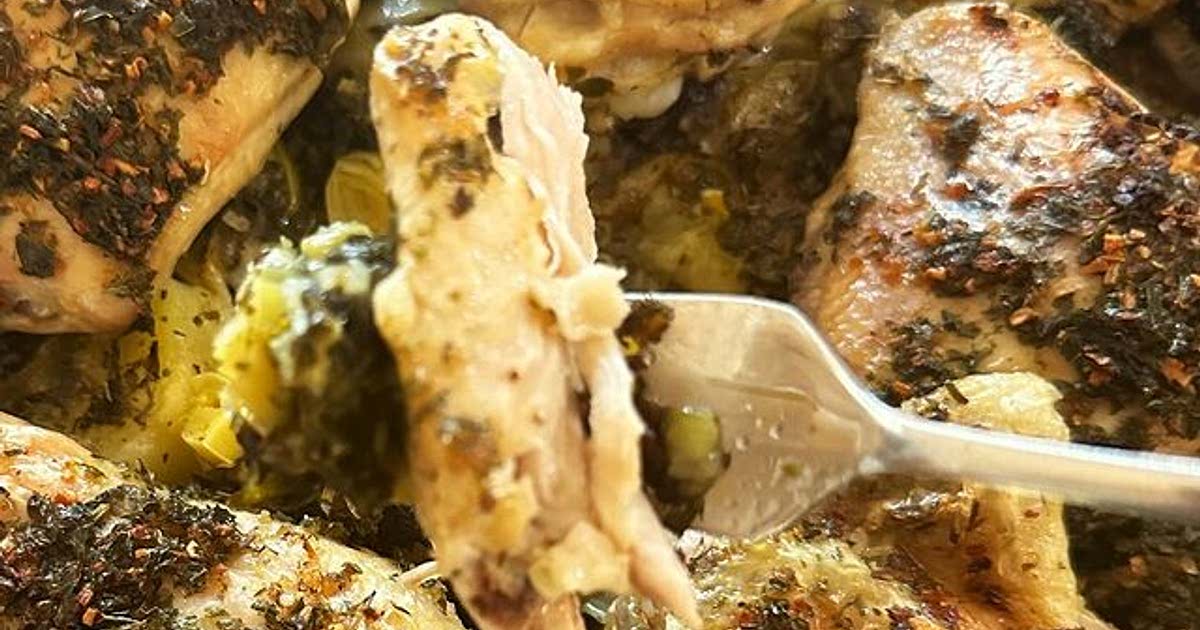 Lemon Herb Spinach Leek Potato Chicken Recipe Samsung Food