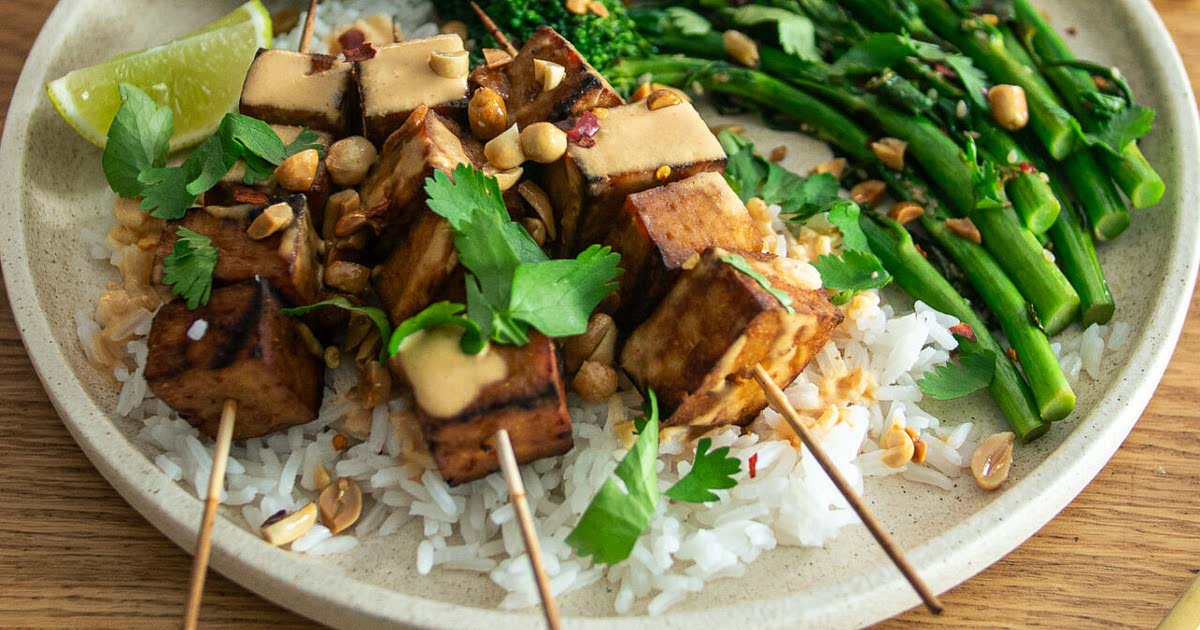 Tofu Satay Skewers Recipe — Samsung Food