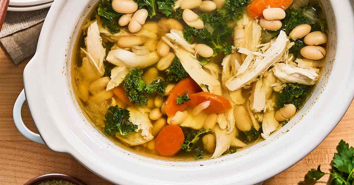 SlowCooker Chicken & White Bean Stew Recipe Samsung Food App