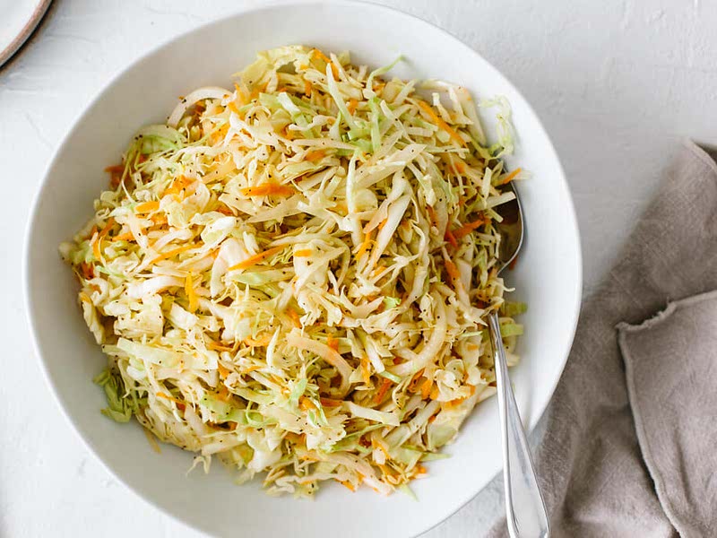 Vinegar Coleslaw Recipe (No Mayo Coleslaw) Whisk