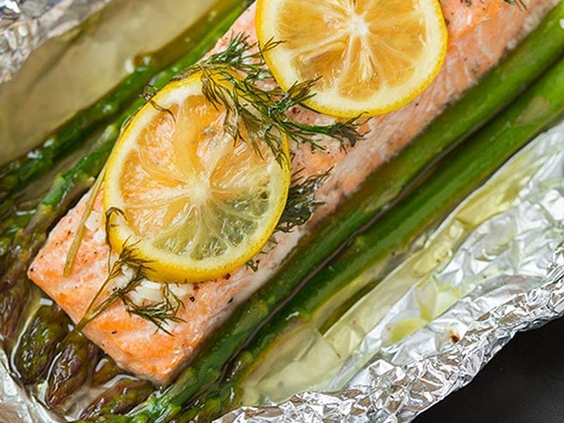 Baked Salmon and Asparagus in Foil Recipe Whisk