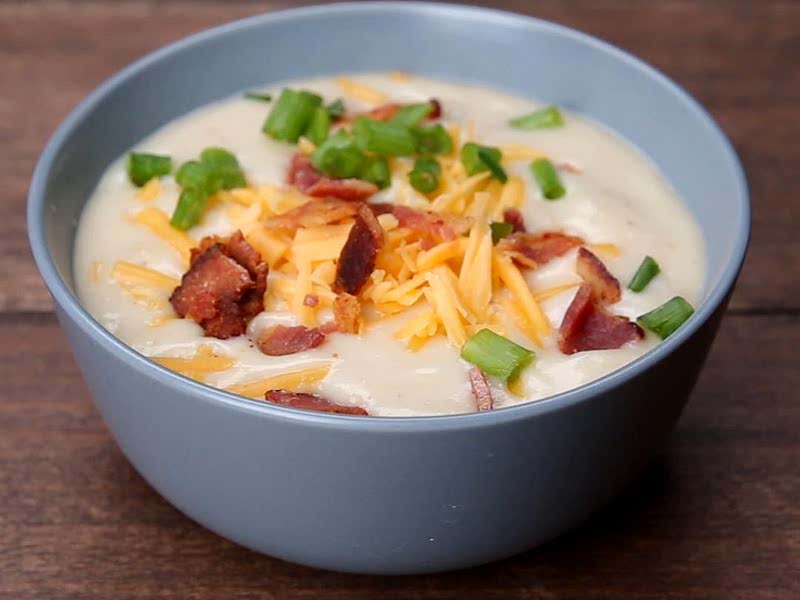 Slow Cooker Loaded Potato Soup Recipe by Tasty Whisk