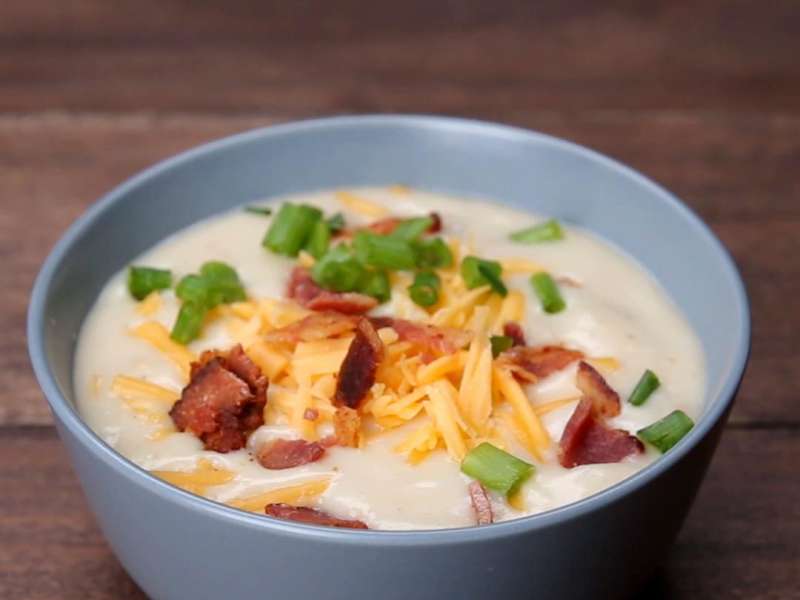 Slow Cooker Loaded Potato Soup Recipe by Tasty - Whisk