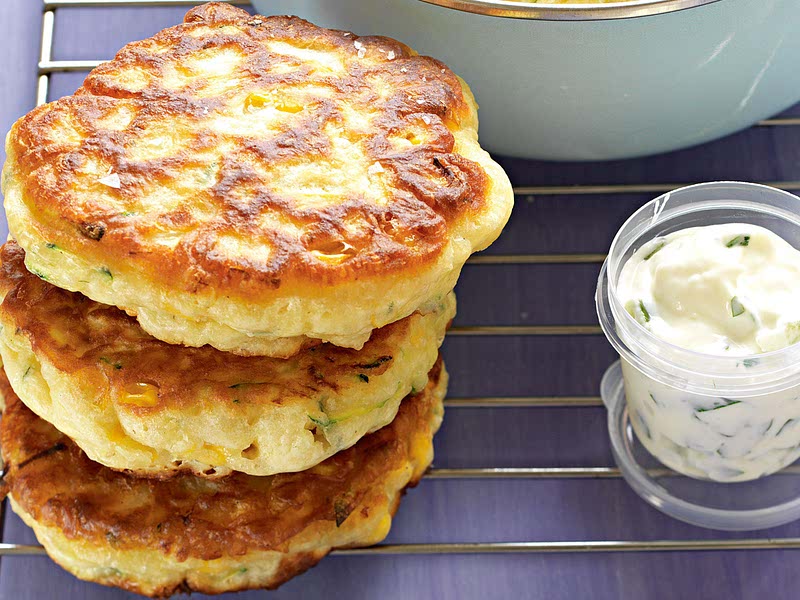 Gordon Ramsay's Sweet Corn Fritters with Chilies and Yogurt Recipe Whisk