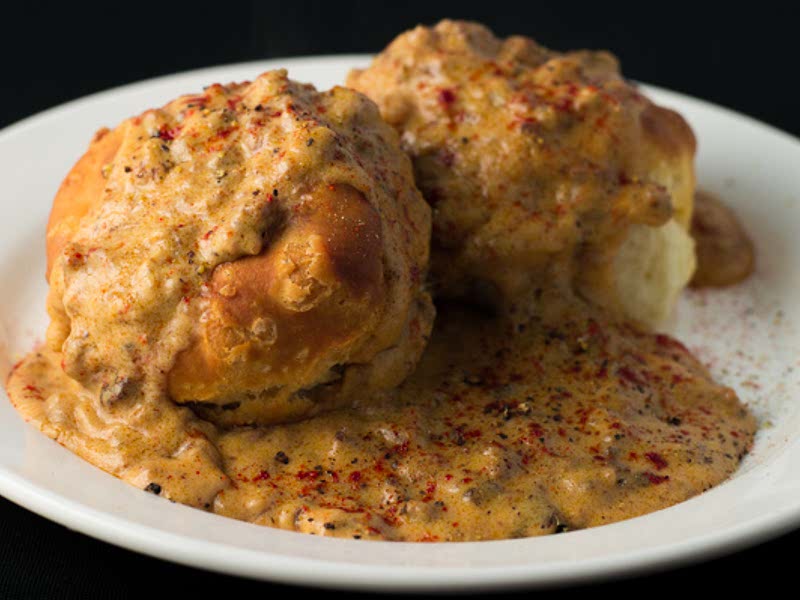 Chorizo Gravy and Biscuits Recipe Whisk