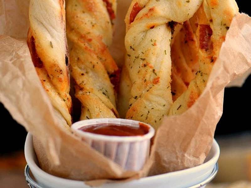 Pepperoni Pizza Twists Recipe Whisk