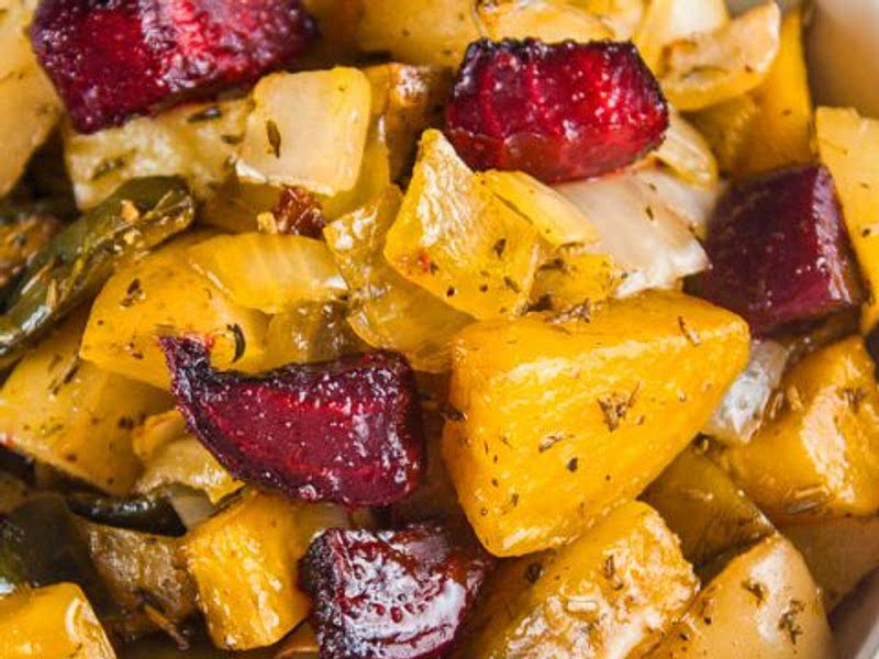 Rosemary Roasted Beets, Potatoes and Peppers (GF) Recipe Whisk