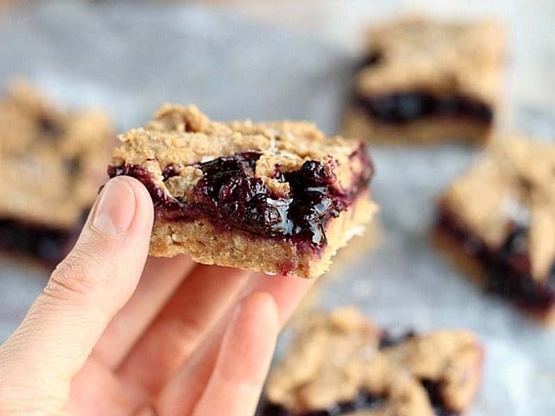 No Sugar Added Blueberry Pie Bars Recipe Whisk
