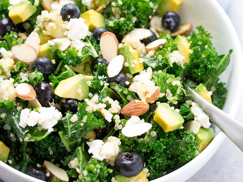 Kale Quinoa Salad with Blueberries Recipe Whisk