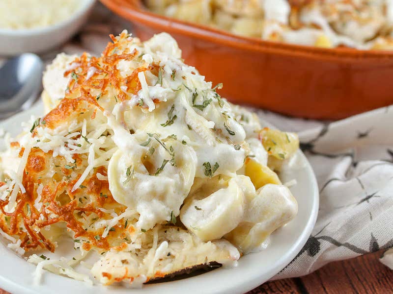 Olive Garden's Asiago Tortelloni Alfredo with Grilled Chicken Recipe