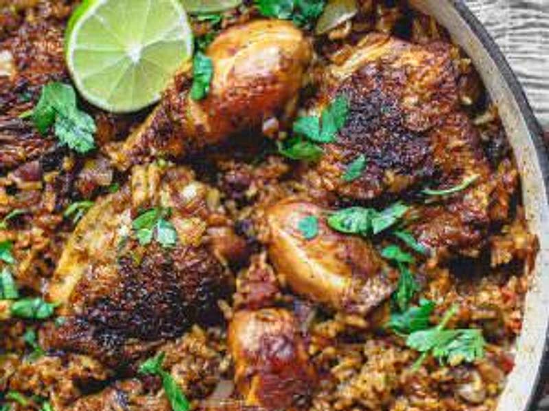 One Pan Spanish Chicken And Rice Recipe With Chorizo Whisk One Pan Spanish Chicken And Rice Recipe With Chorizo Whisk