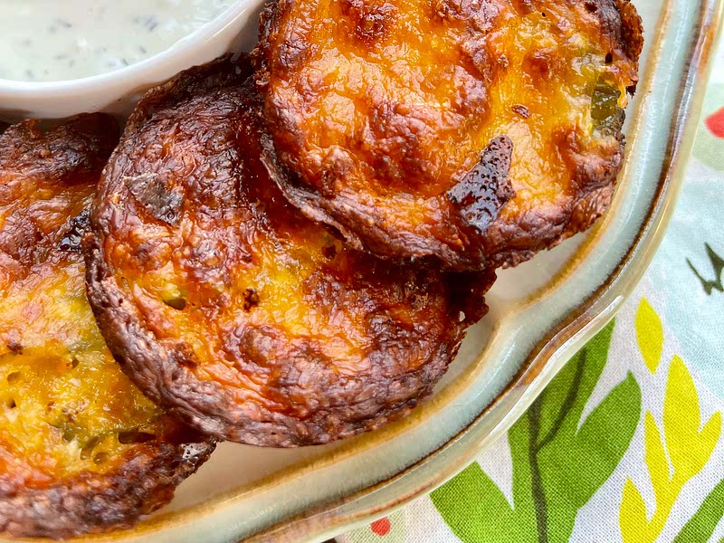 Crispy Cheesy Dill Pickle Chips Recipe Whisk