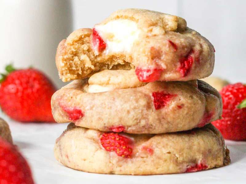 Strawberry Cheesecake Cookies Recipe - Whisk