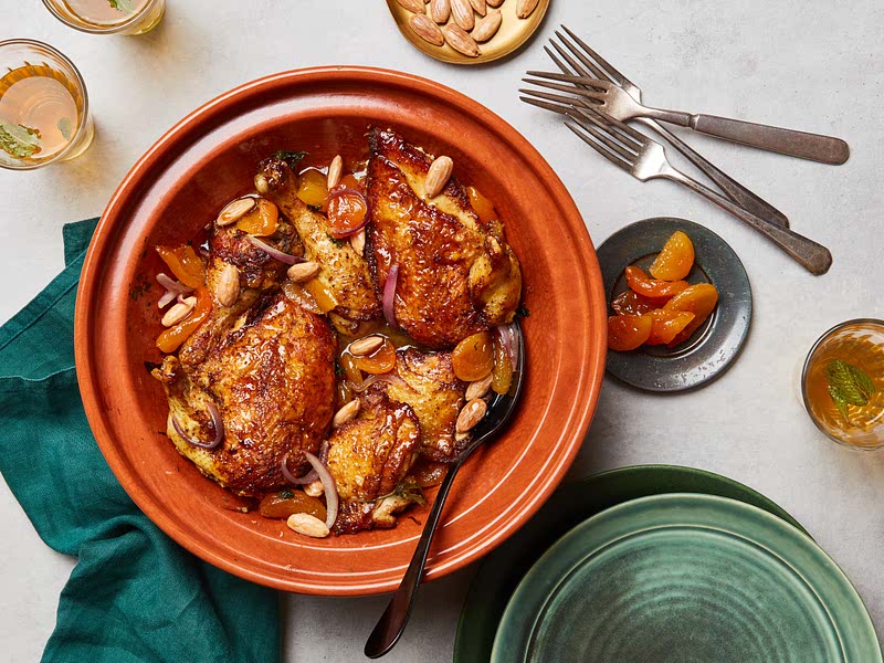 Chicken Tagine With Apricots and Almonds Recipe Whisk