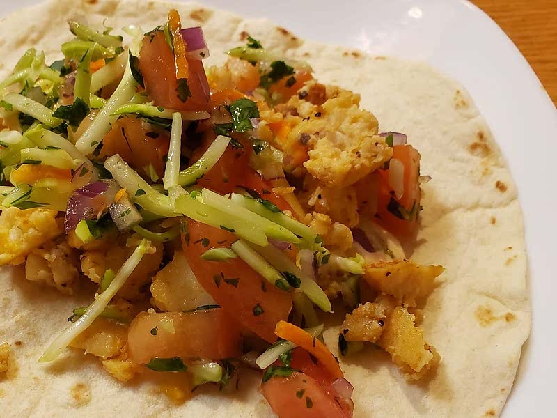 Halibut Fish Taco with Sauce and Slaw Recipe Whisk