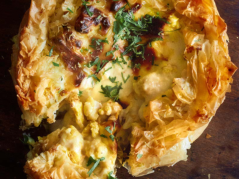 Ottolenghi’s curried cauliflower cheese filo pie Recipe Whisk
