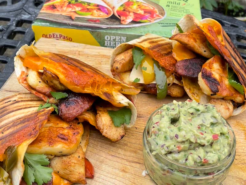 Old El Paso Chicken Chorizo and Halloumi Wrap Folds Recipe Whisk