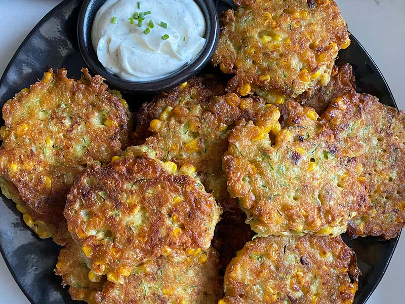 Gordon Ramsay's Sweet Corn Fritters with Chilies and Yogurt Recipe Whisk