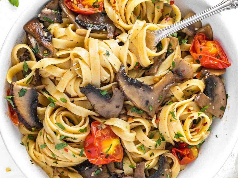 Vegan mushroom pasta Recipe Whisk
