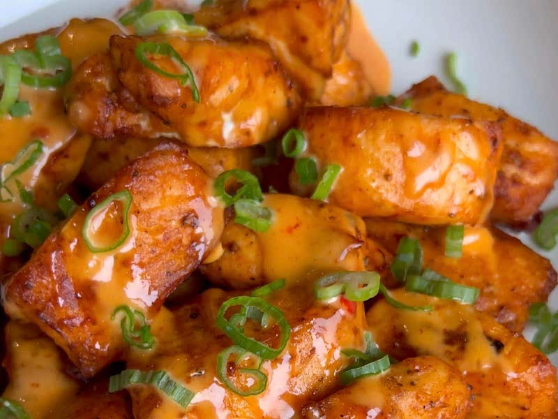 Cajun Bang Bang salmon bites Recipe Whisk