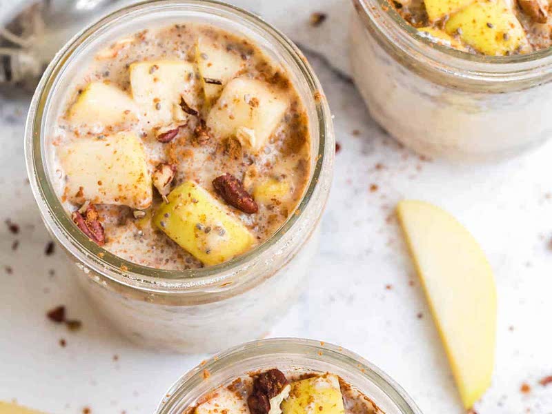 Apple Cinnamon Overnight Oats Recipe Whisk