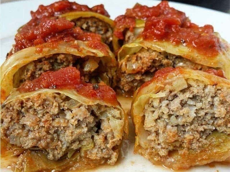 Cabbage Rolls with Cauliflower Rice Recipe Whisk
