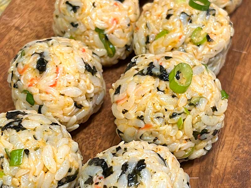 Delicious Crab Rice Balls Recipe Whisk